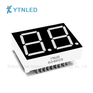 0.8英寸2位静态数码管共阴共阳红橙黄绿翠绿蓝白色ELD-8201CS,DS,CG,DG,CO,DO,CY,DY,CG