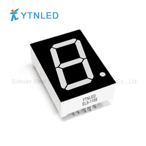 1英寸1位数码管共阴共阳红橙黄绿翠绿蓝白色ELS-1106AS,BS,AG,BG,AO,BO,AY,BY,AGG,BGG,AB