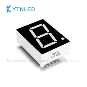 0.8英寸1位数码管共阴共阳红橙黄绿翠绿蓝白色ELS-8106AS,BS,AG,BG,AO,BO,AY,BY,AGG,BGG,