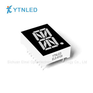 0.8英寸1位米字数码管共阴共阳红橙黄绿翠绿蓝白色ELS-8109AS,BS,AG,BG,AO,BO,AY,BY,AG